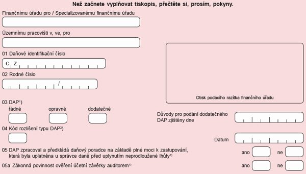 Jak vyplnit daňové přiznání k dani z příjmu fyzických osob Daňové přiznání k dani z příjmu fyzických osob - jak vyplnit krok za krokem